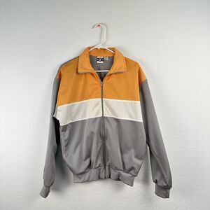 Vintage Pro Spirit Track Jacket Men's Size M  Color‎ Block Gray Orange Full Zip